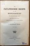 Weiss, Die Paulinischen Briefe