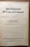 Hilling, Das Sachenrecht des Codex Juris Canonici.